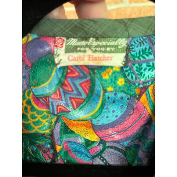 Handmade Green Boho Kimono Jacket With Colorful Patchwork Applique Details - Picture 10 of 13